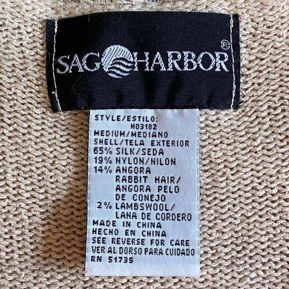 Sag Harbor I Ecru Silk Blend Pullover Two-Fer Sweater - Picture 3 of 16